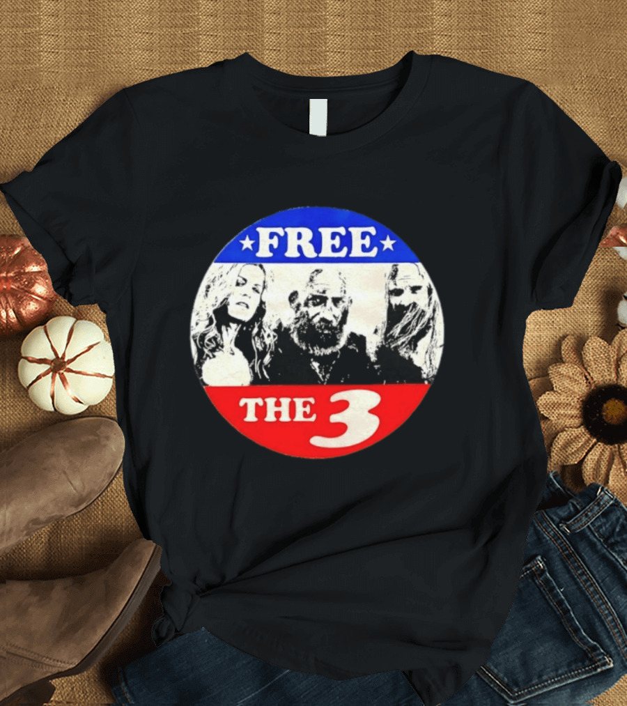 Rob Zombie Free The 3 From Hell Horror Movie T-Shirt