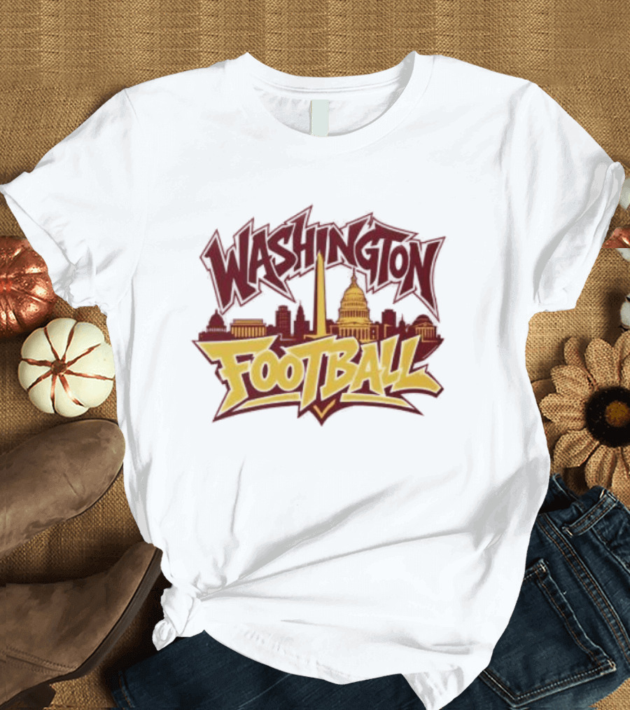 Washington Football Capitol Skyline Monument Landmarks T-Shirt