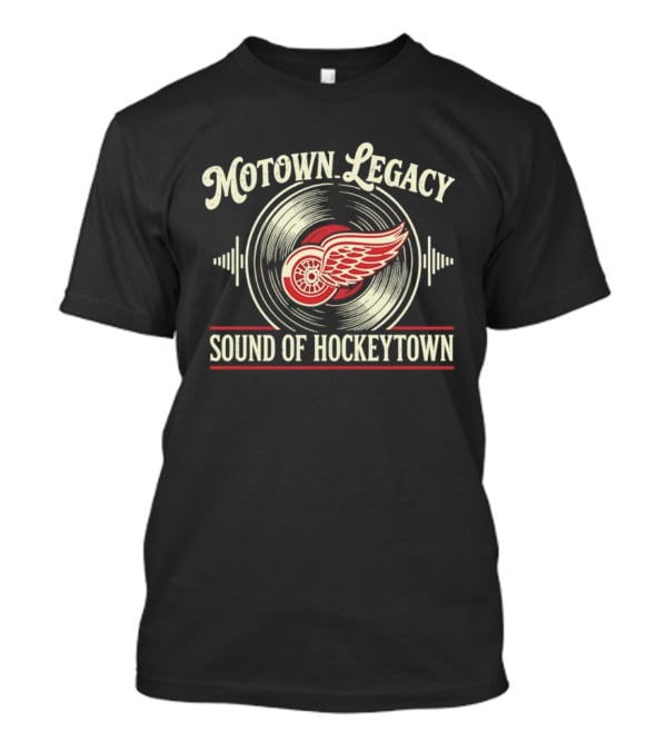 Motown Legacy Sound Of Hockeytown Detroit Red Wings Winged Wheel T-Shirt