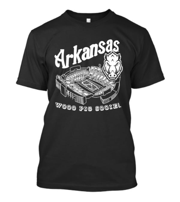 Arkansas Woo Pig Sooie Football Cardinal Stadium T-Shirt