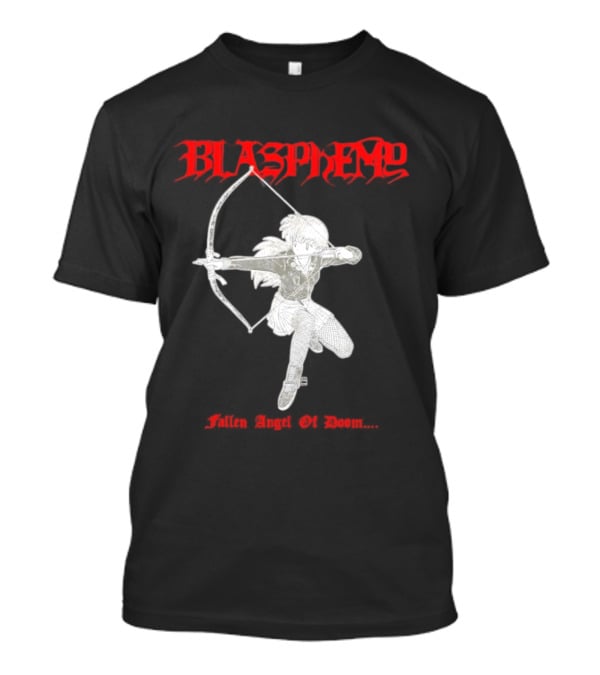 Blasphemy Fallen Angel Of Doom Black Metal Anime Archer T-Shirt