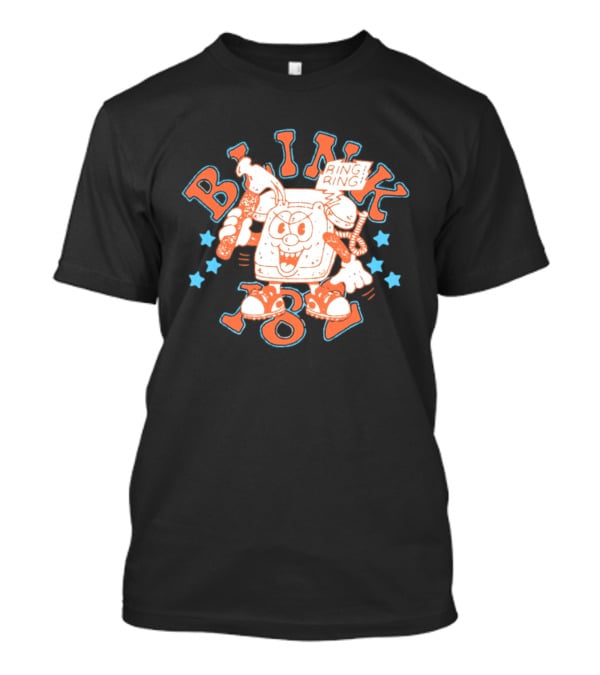 Blink 182 Ring Ring Cartoon Telephone Character With Stars T-Shirt