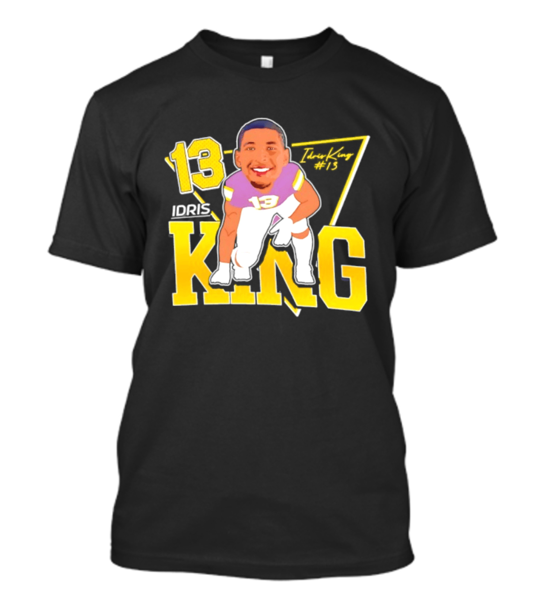 Idris King 13 Tennessee Tech Football Caricature T-Shirt