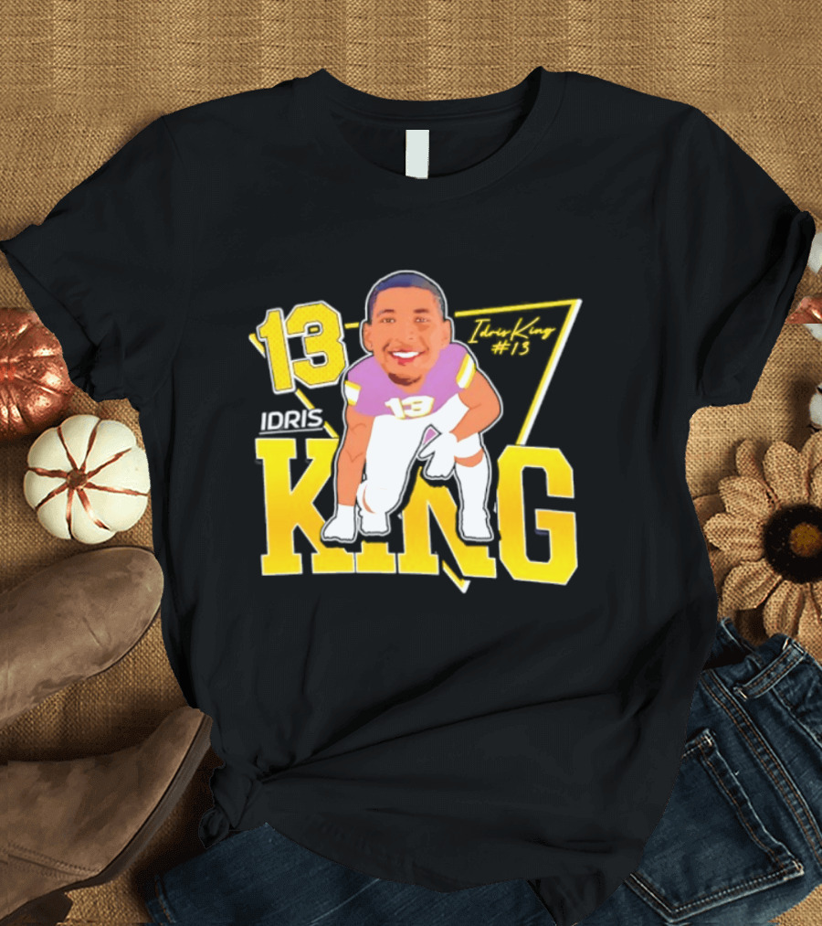 Idris King 13 Tennessee Tech Football Caricature T-Shirt