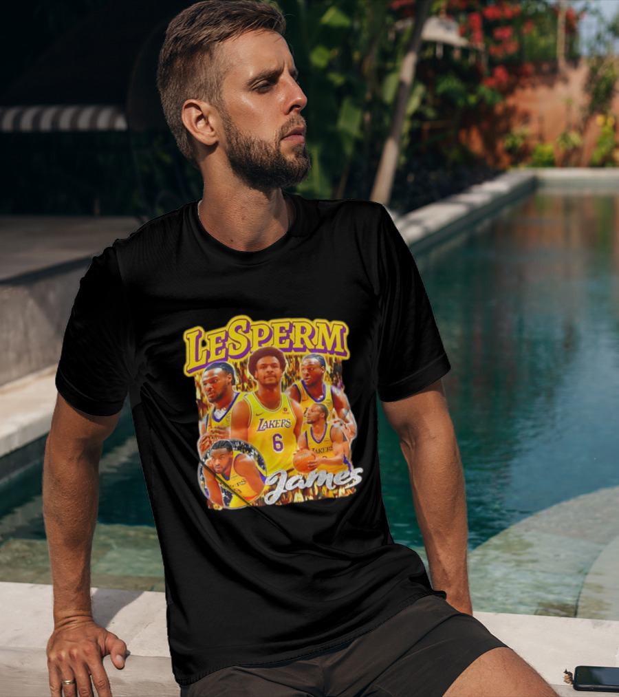 LeSperm James Lakers 90s Bootleg T-Shirt