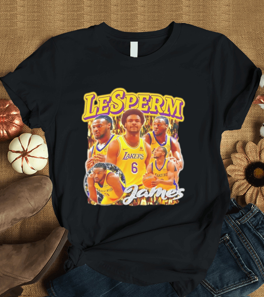 LeSperm James Lakers 90s Bootleg T-Shirt