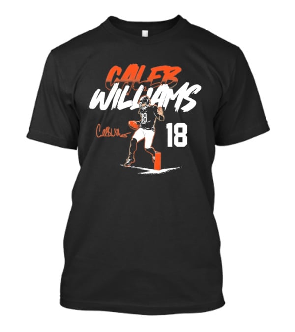 Caleb Williams 18 Chicago Bears 2026 Quarterback Pose T-Shirt