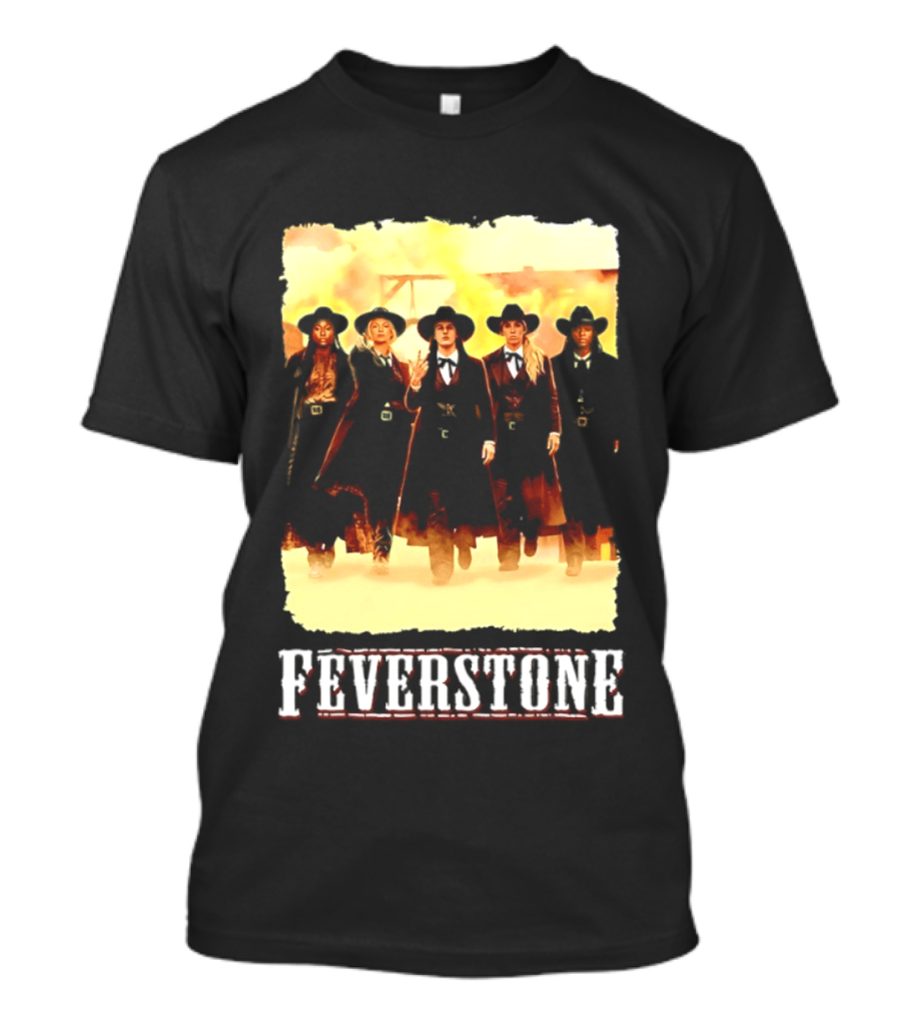 Indiana Fever Feverstone Meme Team Members In Old West T-Shirt