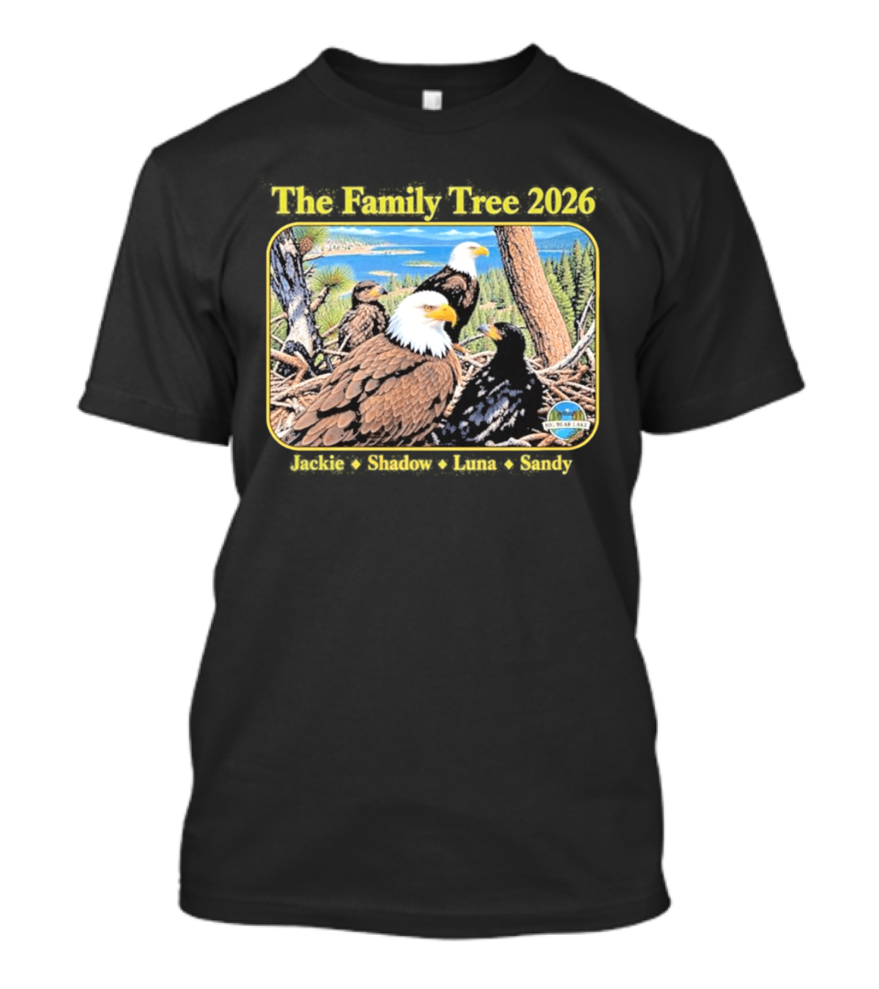 The Family Tree 2026 Jackie And Shadow Jackie The Eagle Big Bear Lake T-Shirt