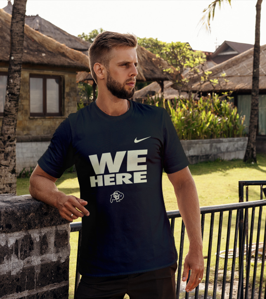 We Here Colorado Buffaloes Nike Sports Branding T-Shirt