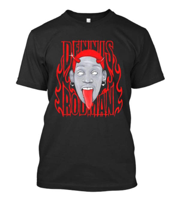 Dennis Rodman Devil Chicago Bulls NBA Head T-Shirt