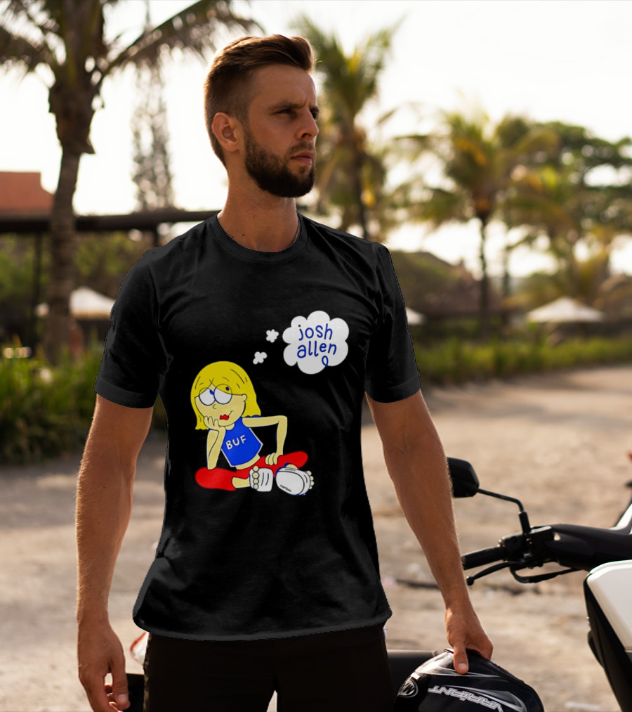 BUF Girl Thinking About Josh Allen Buffalo Bills T-Shirt
