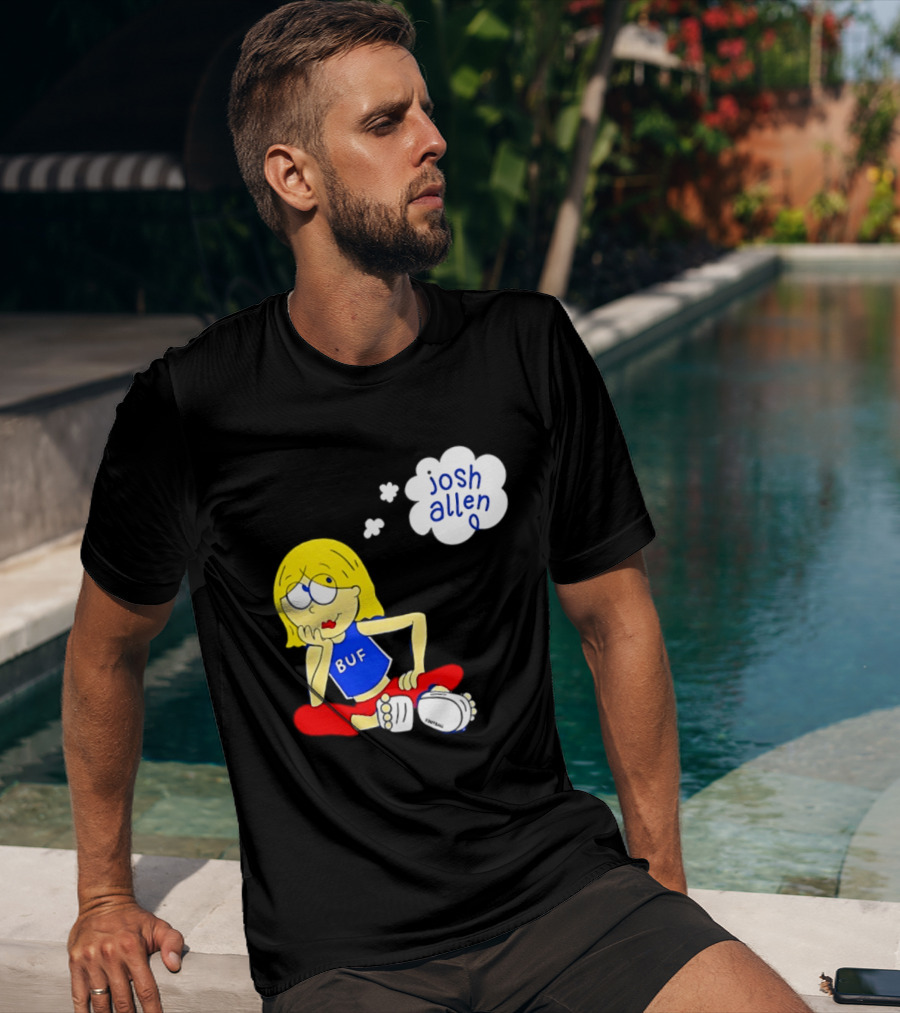 BUF Girl Thinking About Josh Allen Buffalo Bills T-Shirt