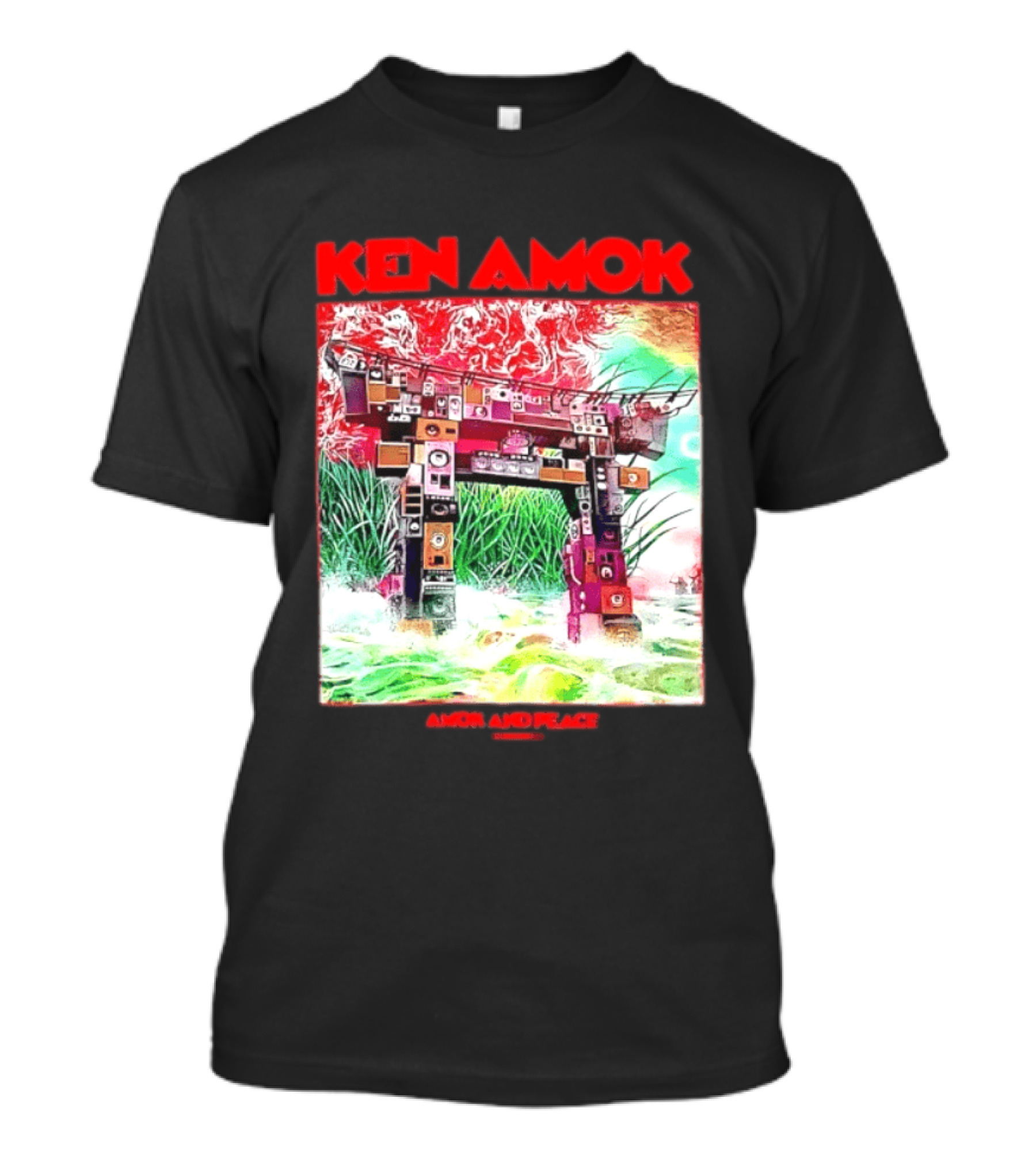 Ken Amok Amok And Peace Speaker Torii Technicolor Gateway T-Shirt