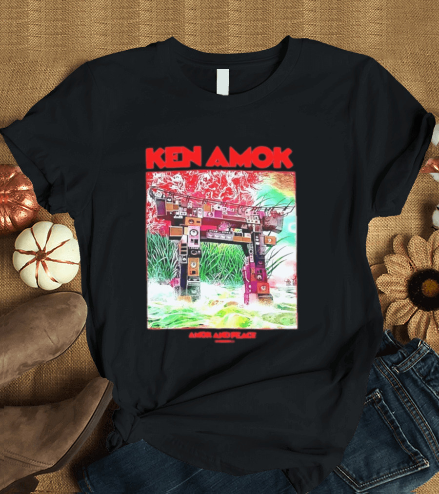 Ken Amok Amok And Peace Speaker Torii Technicolor Gateway T-Shirt