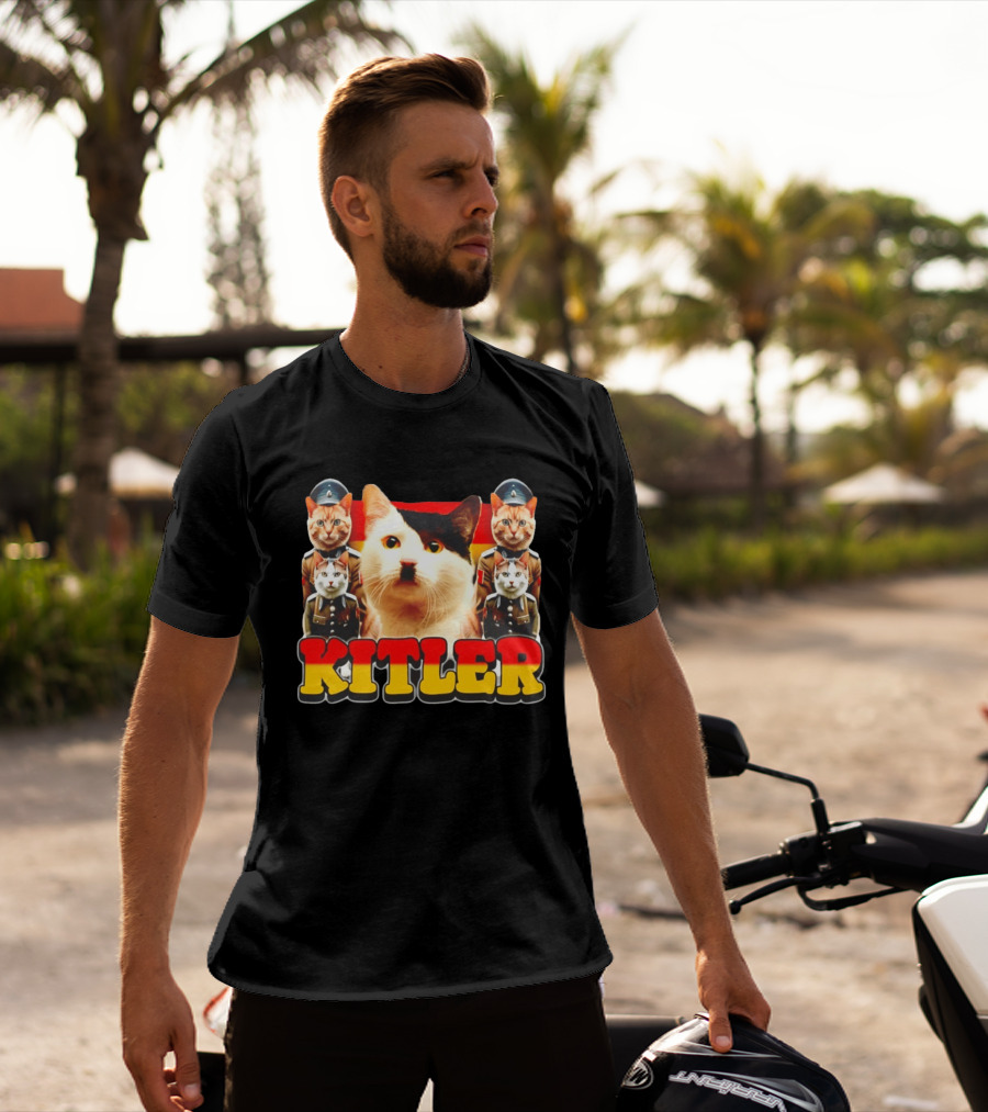 Kitler Meme Cat With German Flag And Cats In Uniforms T-Shirt