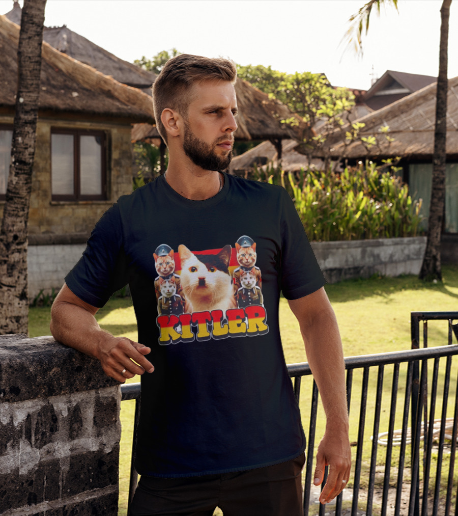 Kitler Meme Cat With German Flag And Cats In Uniforms T-Shirt