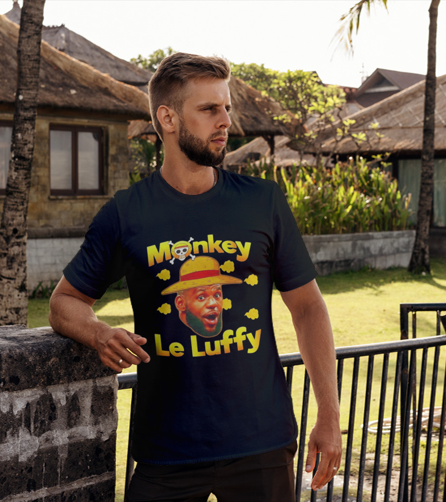 Monkey LeBron James Le Luffy Los Angeles Lakers One Piece T-Shirt