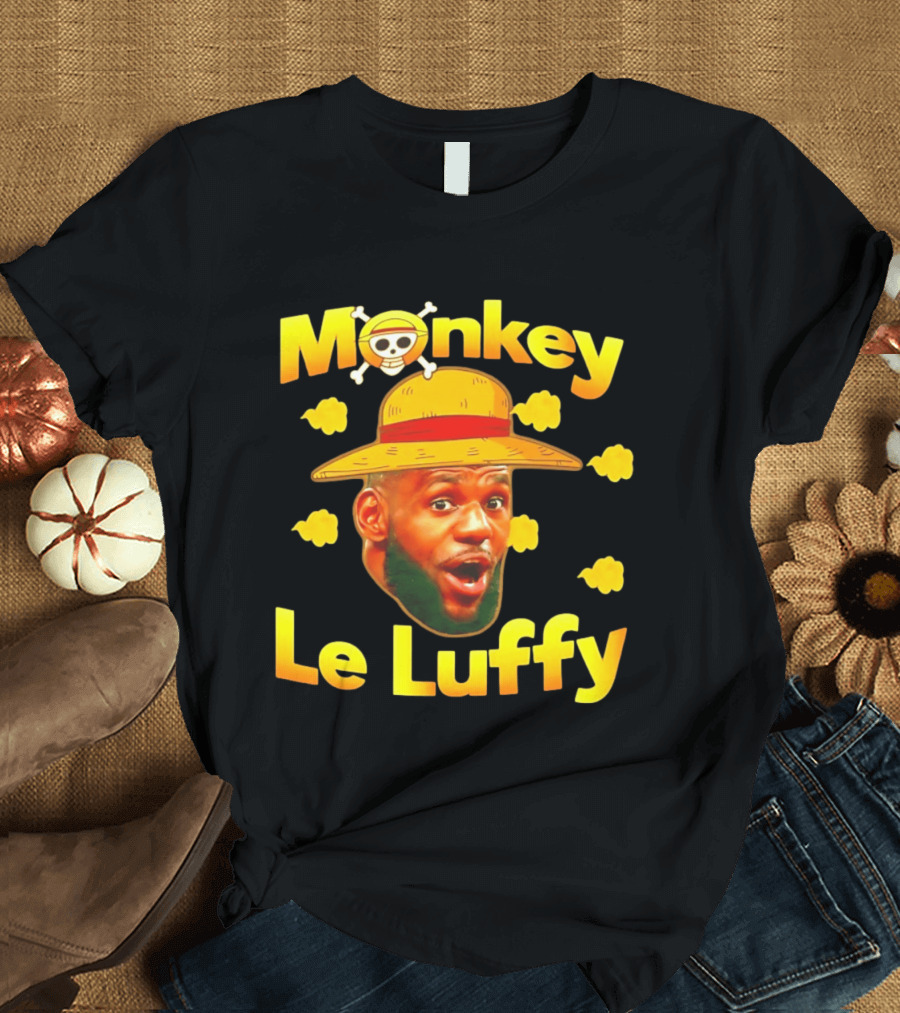 Monkey LeBron James Le Luffy Los Angeles Lakers One Piece T-Shirt