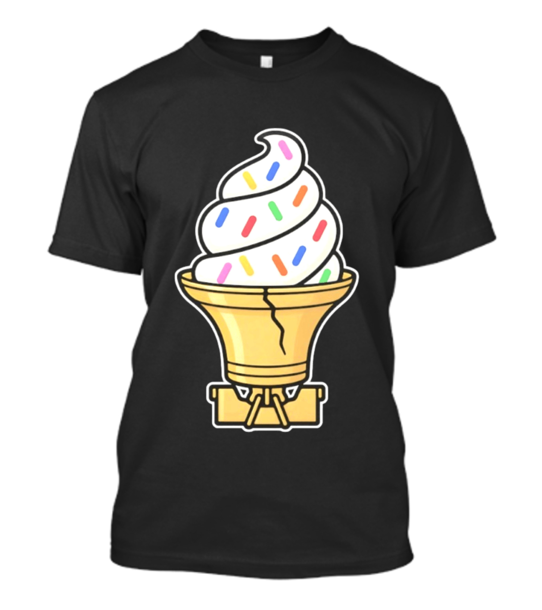 Liberty Bell Ice Cream Cone With Sprinkles Philly T-Shirt