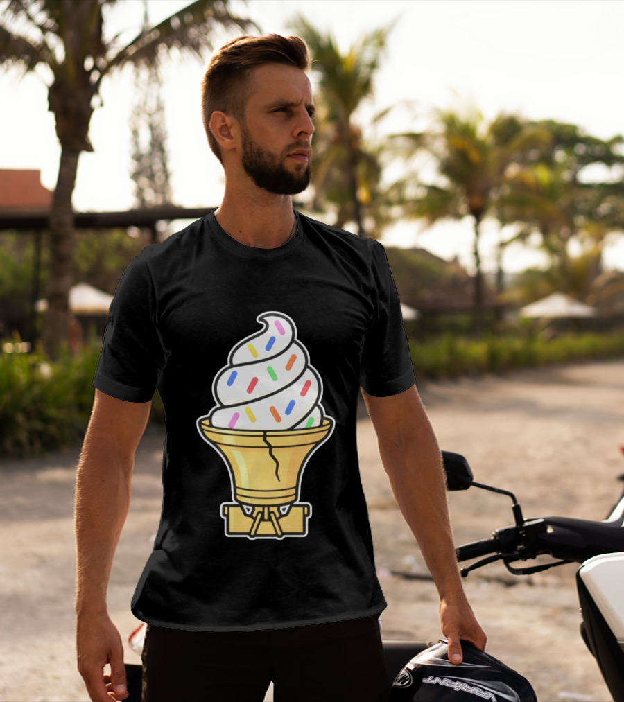 Liberty Bell Ice Cream Cone With Sprinkles Philly T-Shirt