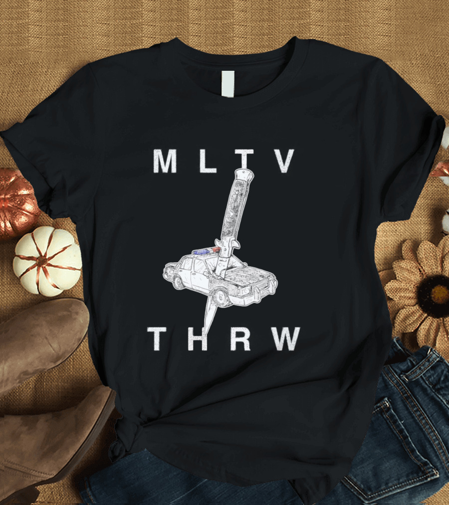 MLTV THRW Police Car Knife Punk T-Shirt