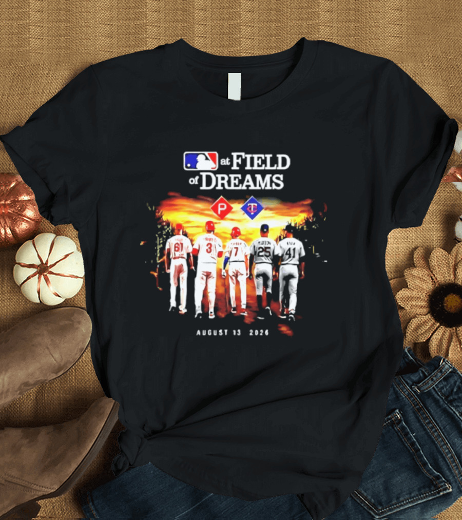 MLB Field Of Dreams Pittsburgh Pirates Vs Minnesota Twins August 13 2026 T-Shirt