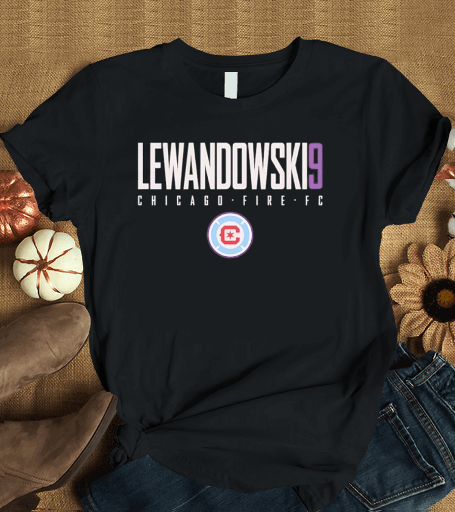 Lewandowski 9 Chicago Fire FC Official Merchandise T-Shirt