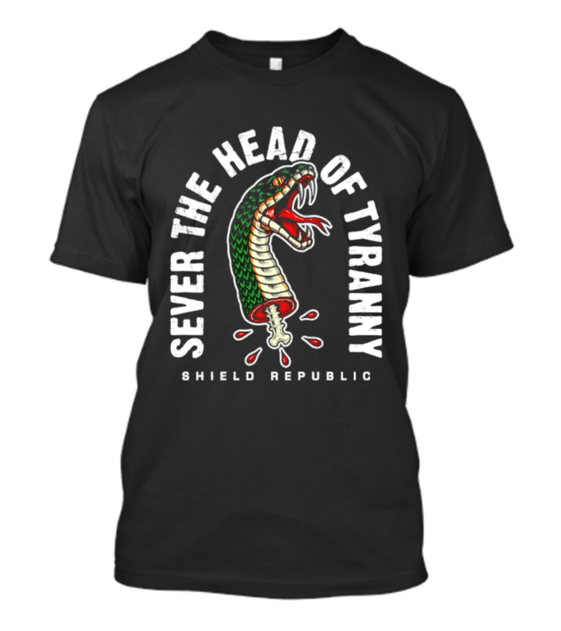 Sever The Head Of Tyranny Shield Republic Snake T-Shirt