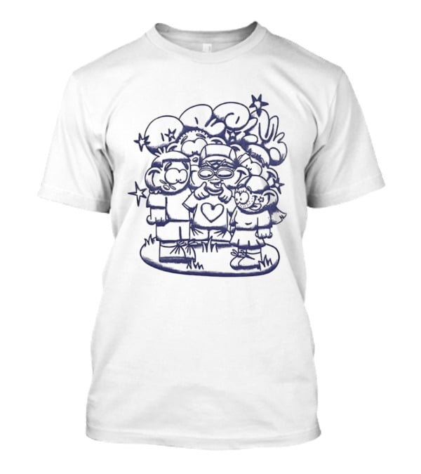 5 Ans En Famille Amis Dessin Célébration T-Shirt