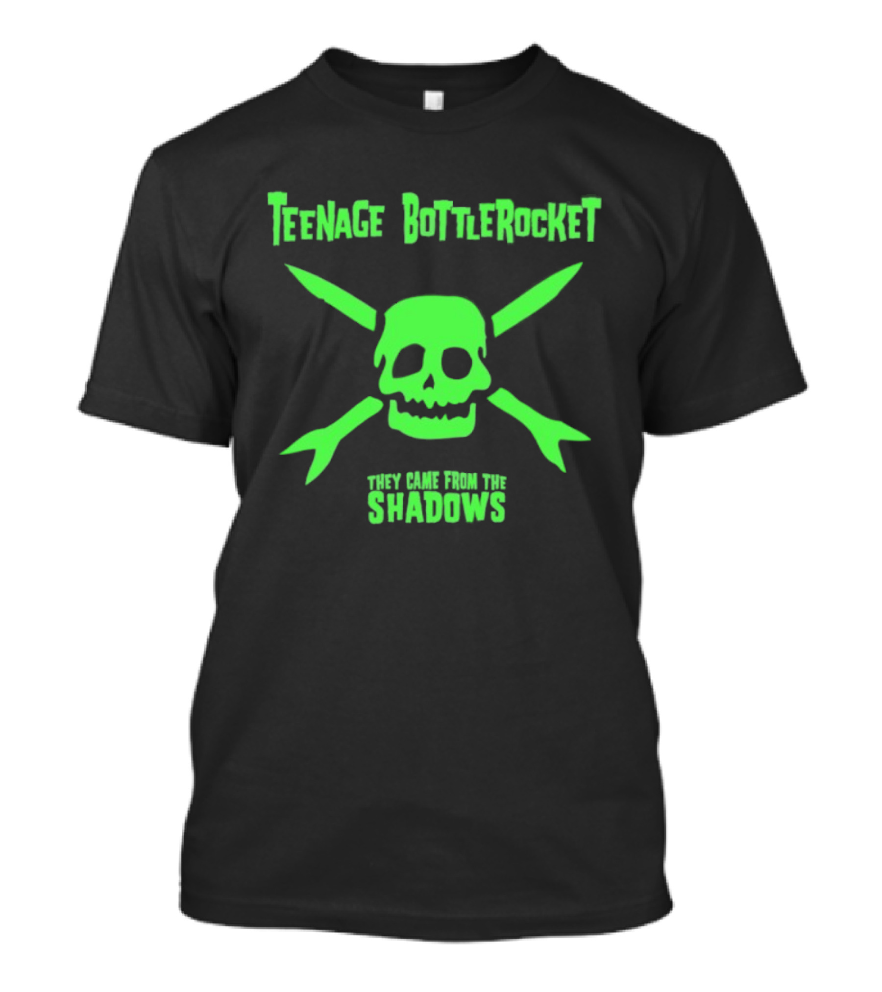 Teenage Bottlerocket Neon Skull Crossbones They Came From The Shadows T-Shirt