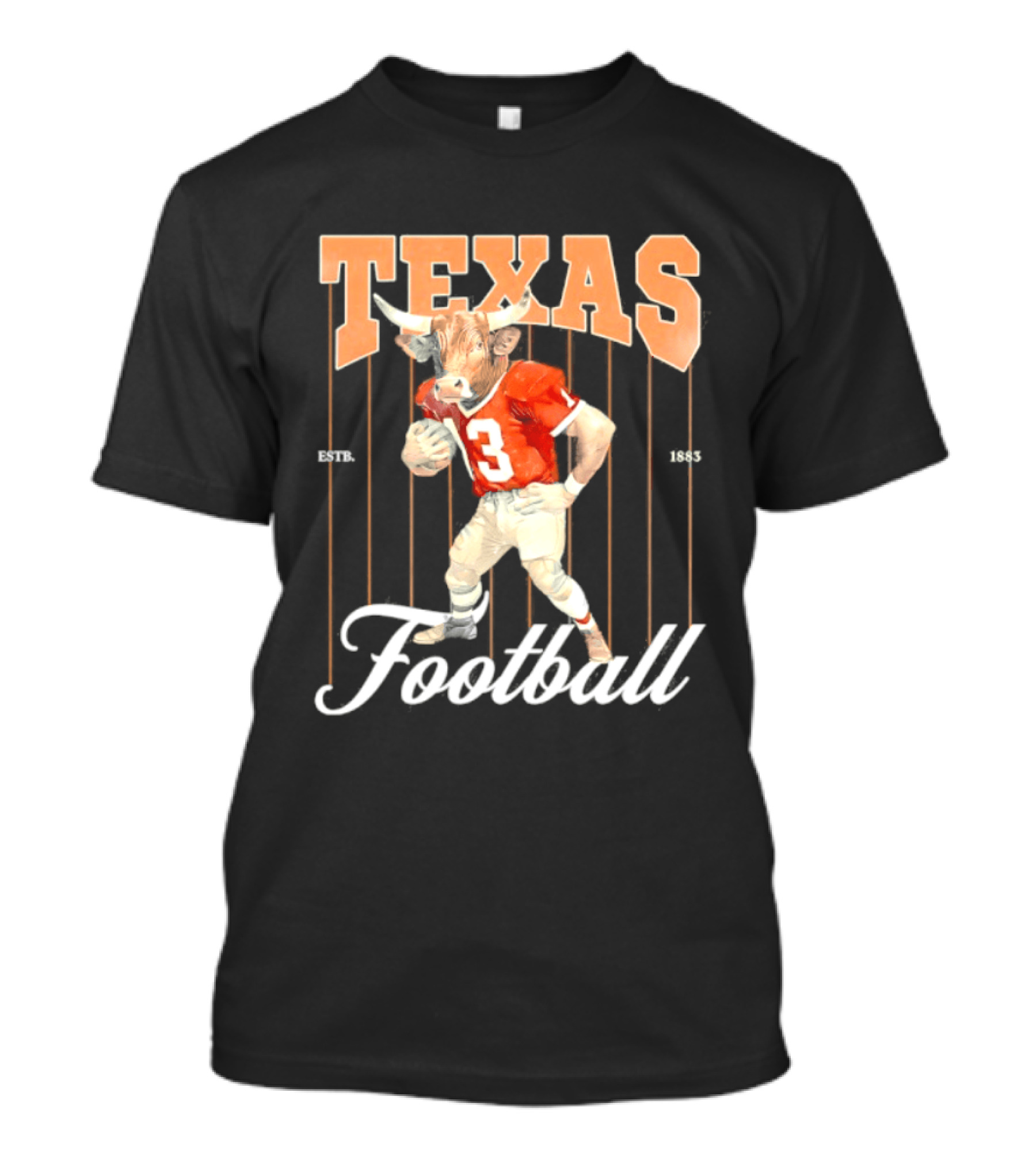 Texas Football Longhorns Estb 1883 Retro Player Jersey T-Shirt
