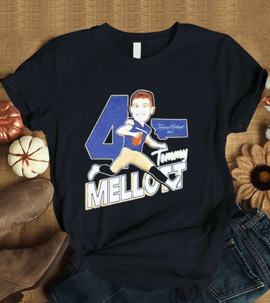 Tommy Mellott 4 Montana State Bobcats Caricature T-Shirt