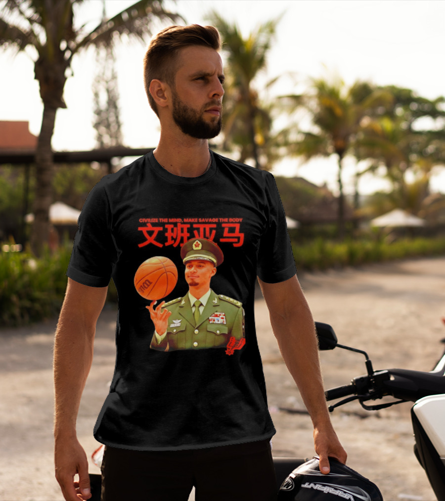 Victor Wembanyama SA Spurs Civilize The Mind Make Savage The Body Basketball Uniform T-Shirt