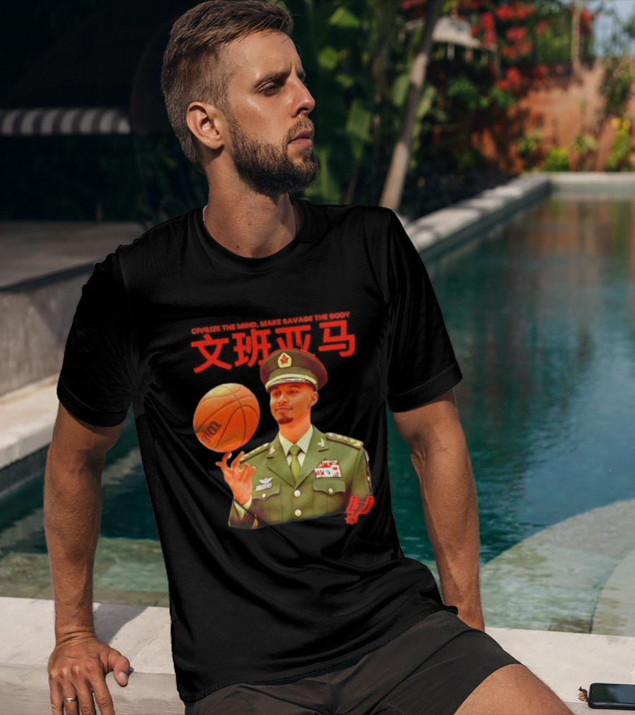 Victor Wembanyama SA Spurs Civilize The Mind Make Savage The Body Basketball Uniform T-Shirt