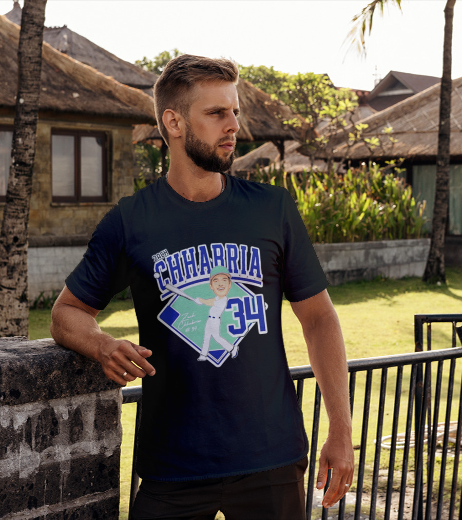 Chhabria 34 Drew University Athletics Baseball Caricature Zach Chhabria T-Shirt