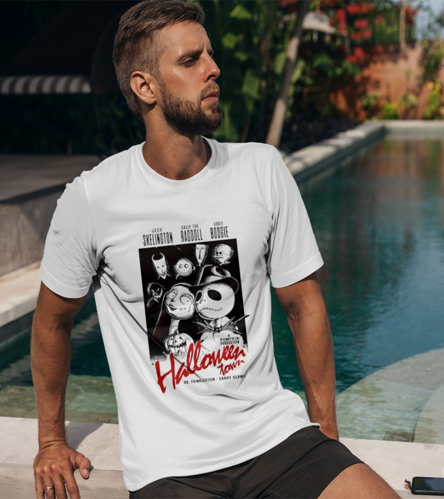 Halloween Town Jack Skellington Sally The Ragdoll Oogie Boogie Dr. Finkelstein Sandy Claws T-Shirt