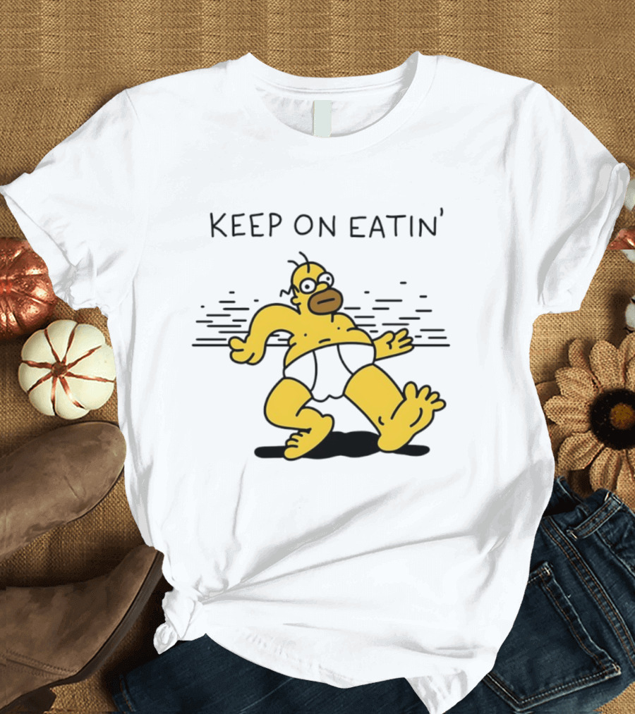 Homer Simpson Keep On Eatin' The Simpsons Walking T-Shirt