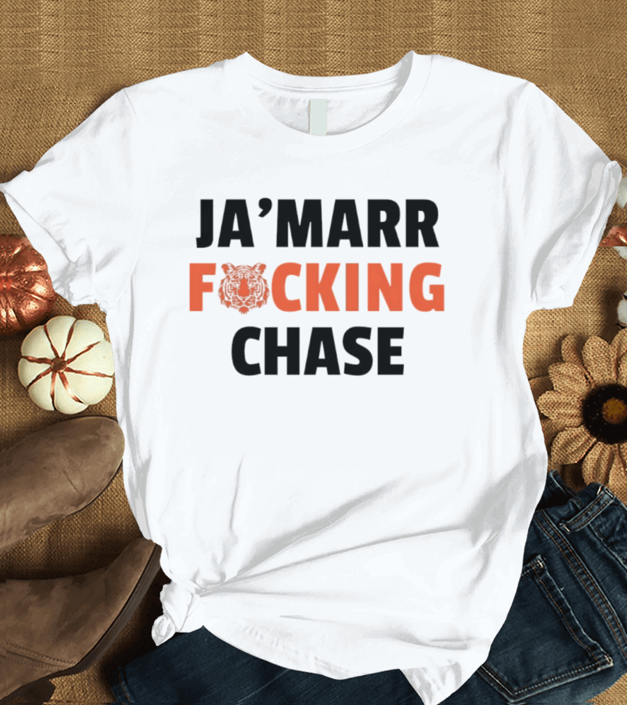 Cincinnati Bengals Ja'Marr Chase Football Tiger T-Shirt