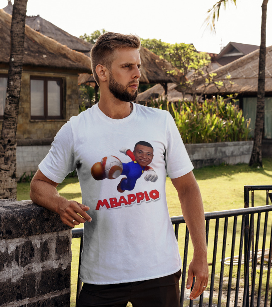 Kylian Mbappe Mbappio X Mario Meme Football T-Shirt