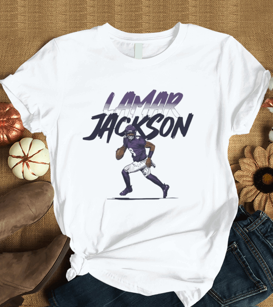 Lamar Jackson 8 Baltimore Ravens Football 2026 T-Shirt