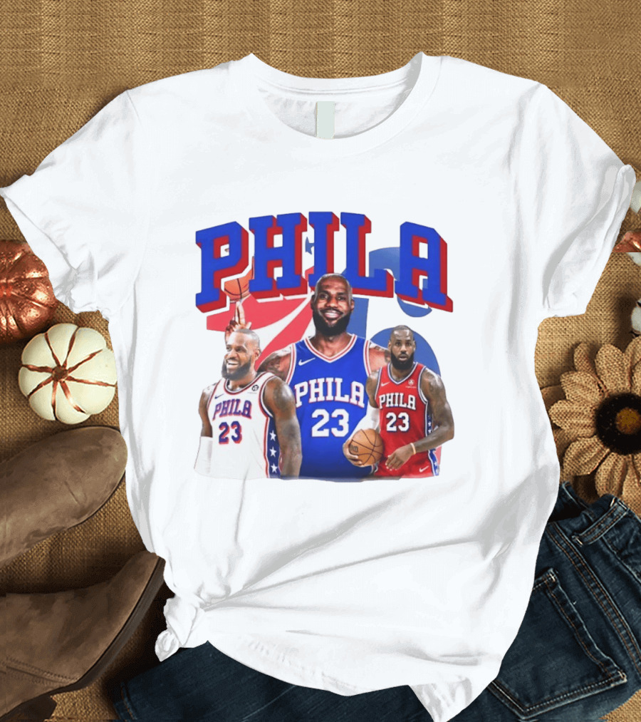 LeBron James Phila 23 Philadelphia Basketball T-Shirt