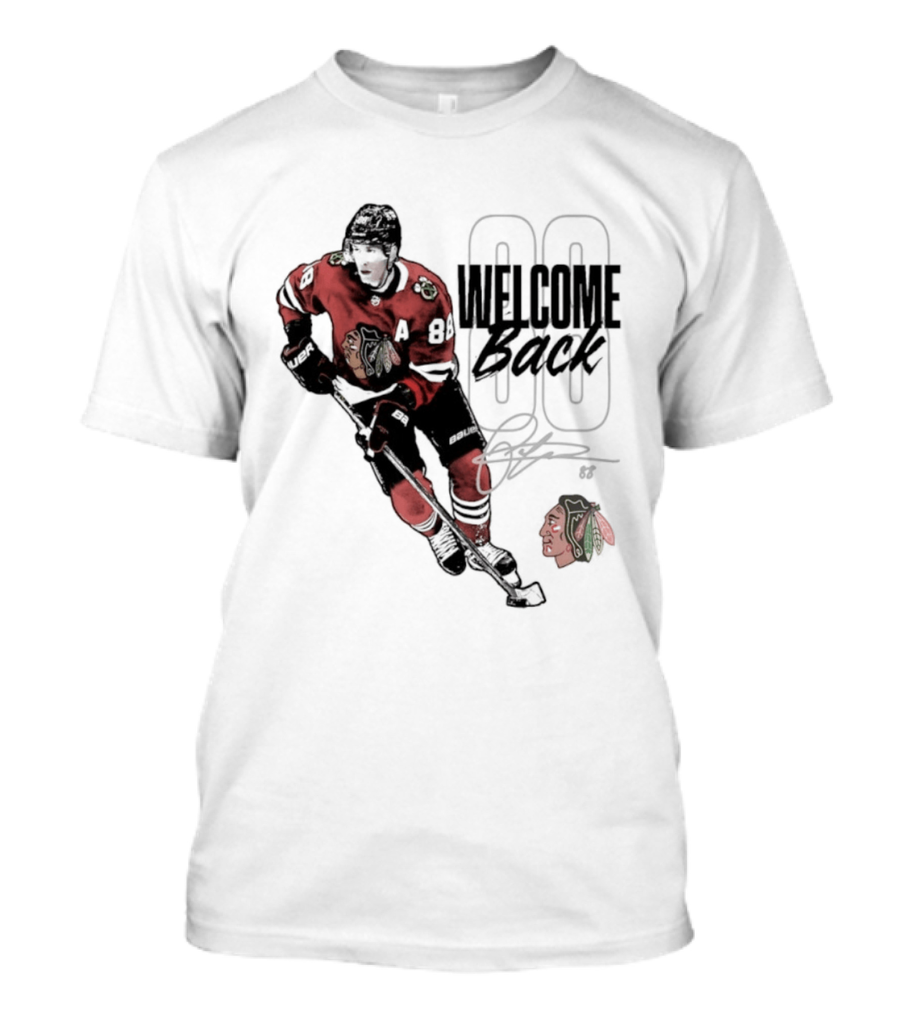 Patrick Kane 88 Chicago Blackhawks Welcome Back T-Shirt