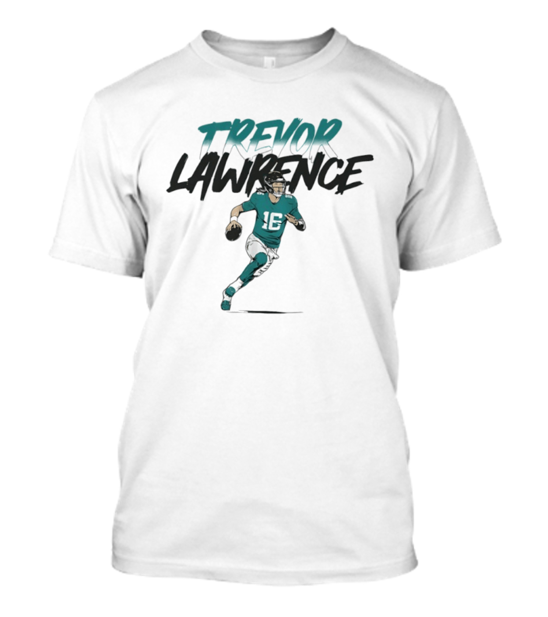 Trevor Lawrence 16 Jacksonville Jaguars Quarterback Action Pose T-Shirt