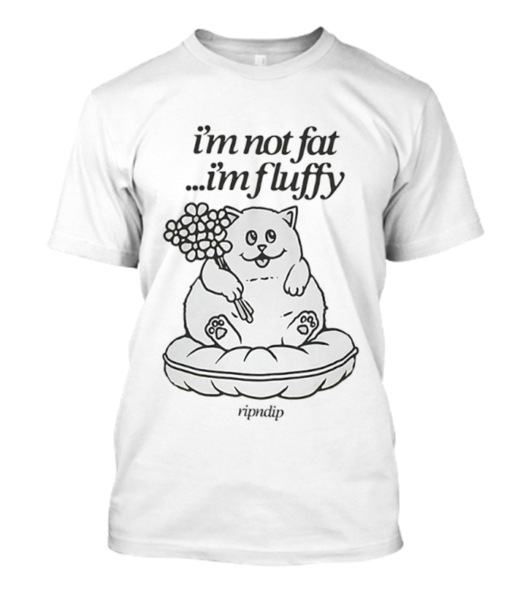 Ripndip I'm Not Fat I'm Fluffy Funny Cat T-Shirt