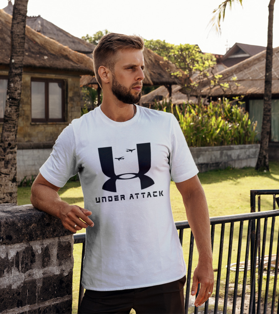 Under Attack Parody Logo With Airplanes T-Shirt