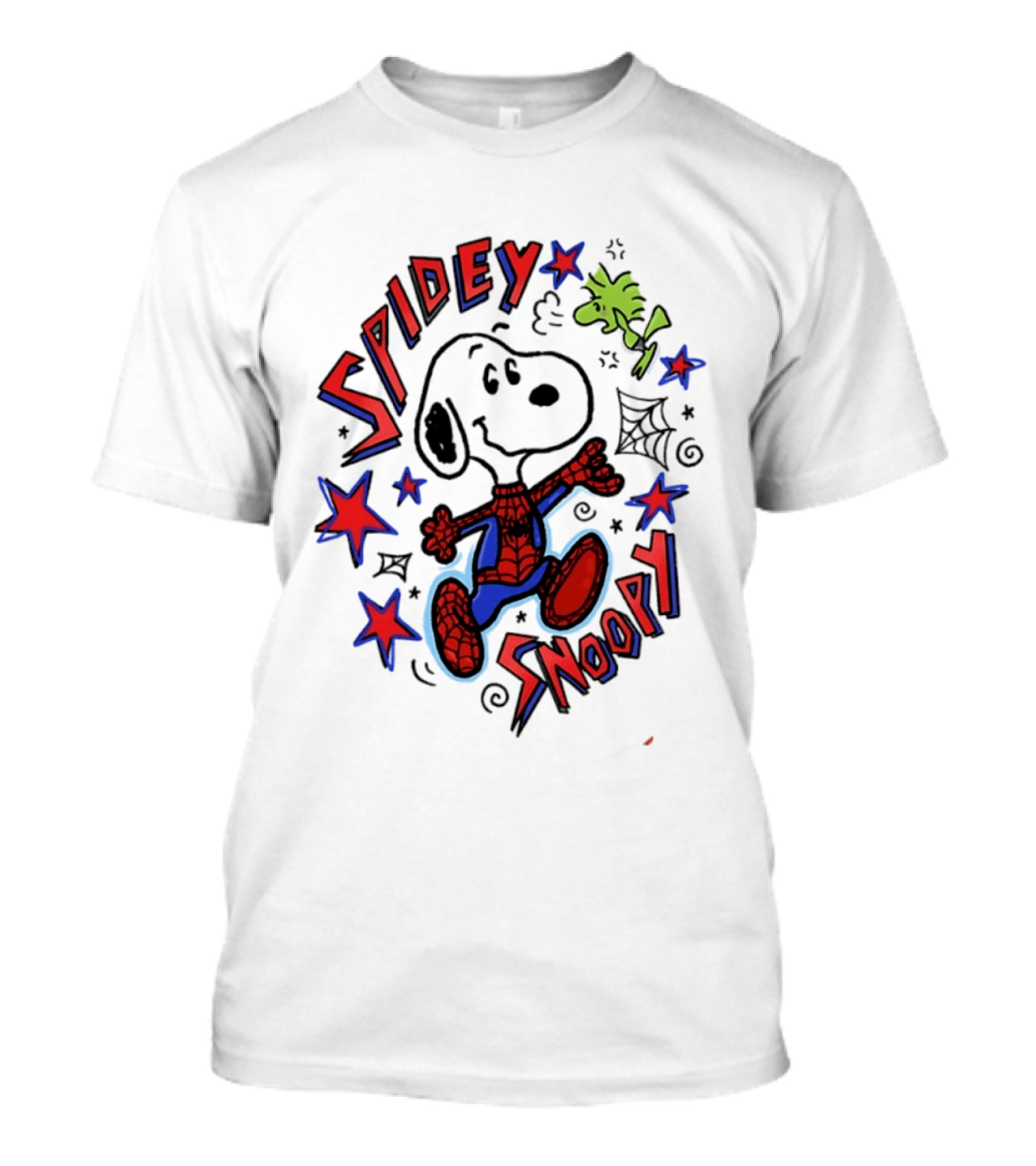 Spidey Snoopy Woodstock 2026 Crossover With Stars And Webs T-Shirt