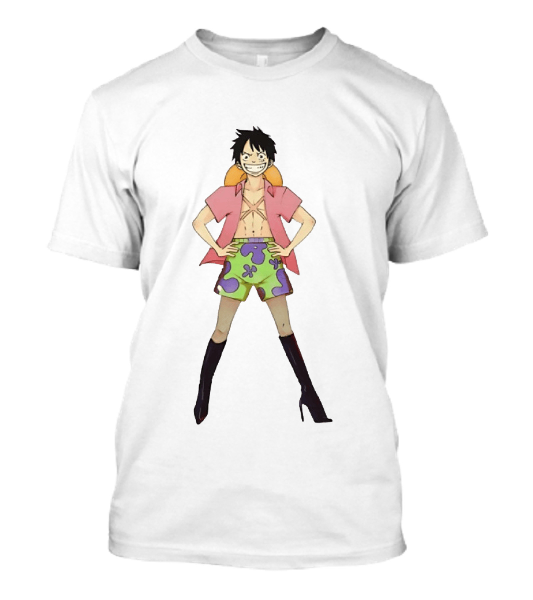 One Piece Luffy Stripper Monkey Straw Hat Pirates T-Shirt