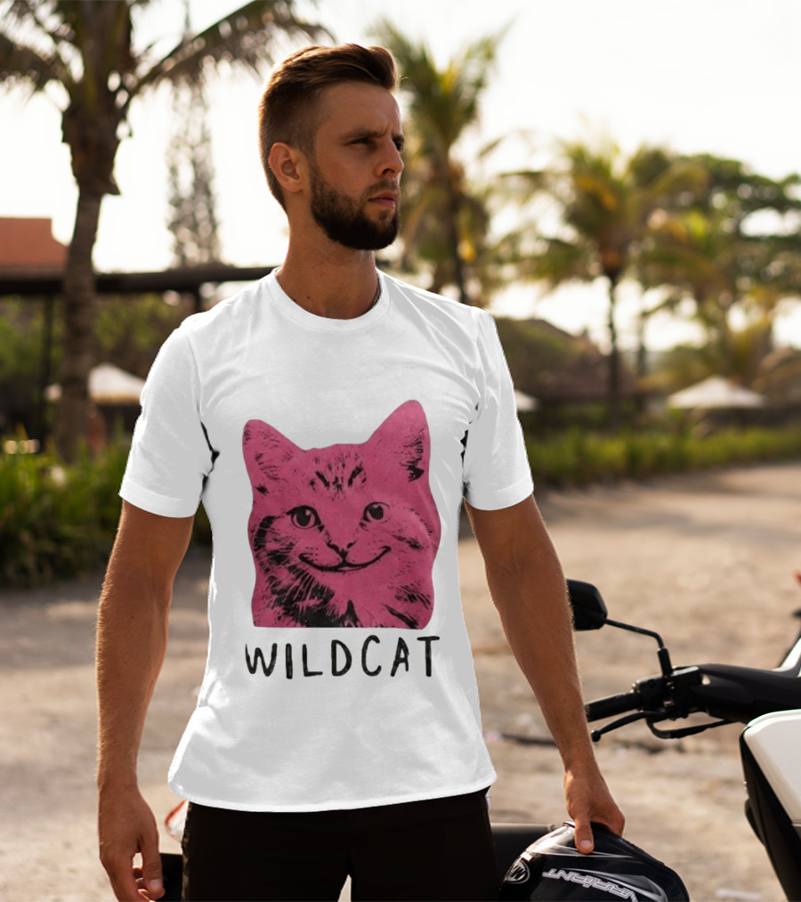 Wildcat Pink Cat Feline Animal T-Shirt