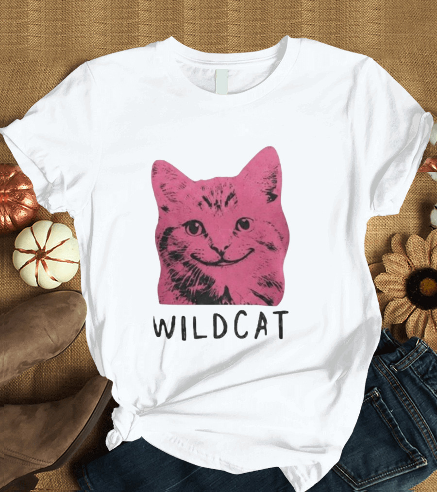 Wildcat Pink Cat Feline Animal T-Shirt
